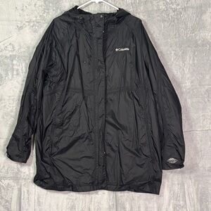 Columbia Women’s Black Full Botton and Zip Hooded Jacket Size 2X